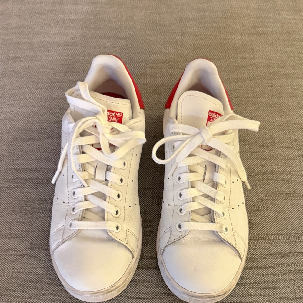 Adidas Stan Smiths and Red Sneakers